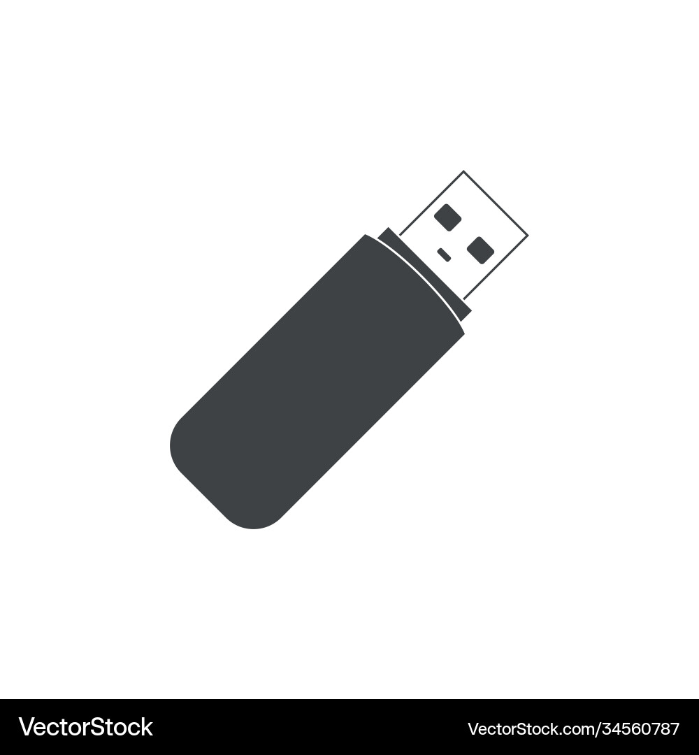 Flash drive usb memory stick icon isolated Flash drive usb memory stick icon isolated vector image