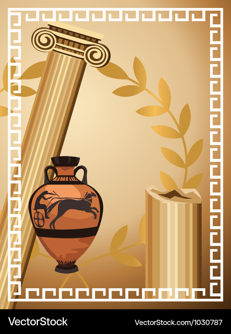 Greek architecture Royalty Free Vector Image - VectorStock