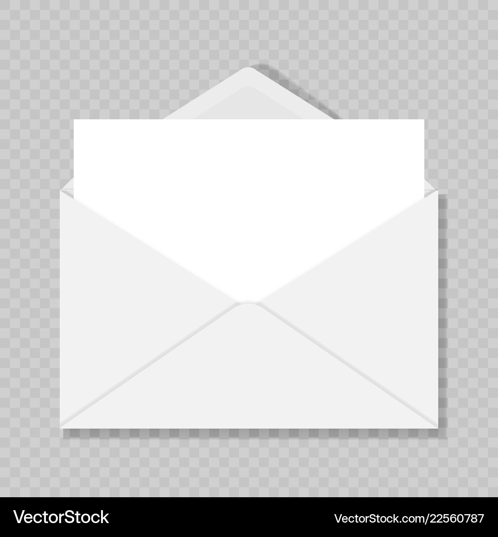 Mail envelope template over transparent Vector Image