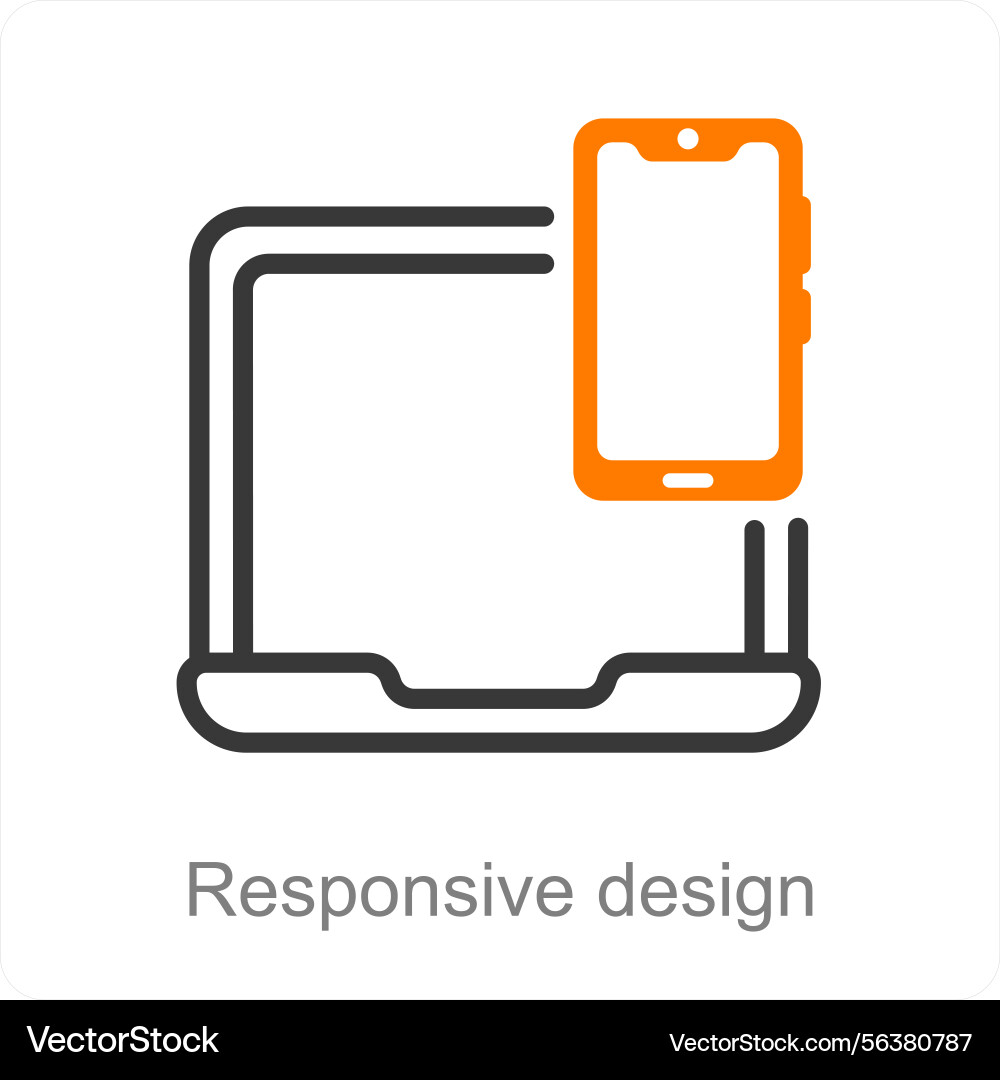 Responsive design icon concept Vector Image