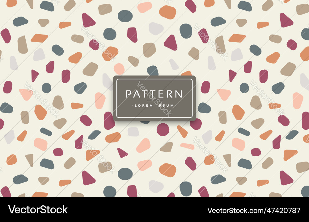 Round terrazzo pattern abstract design texture Vector Image