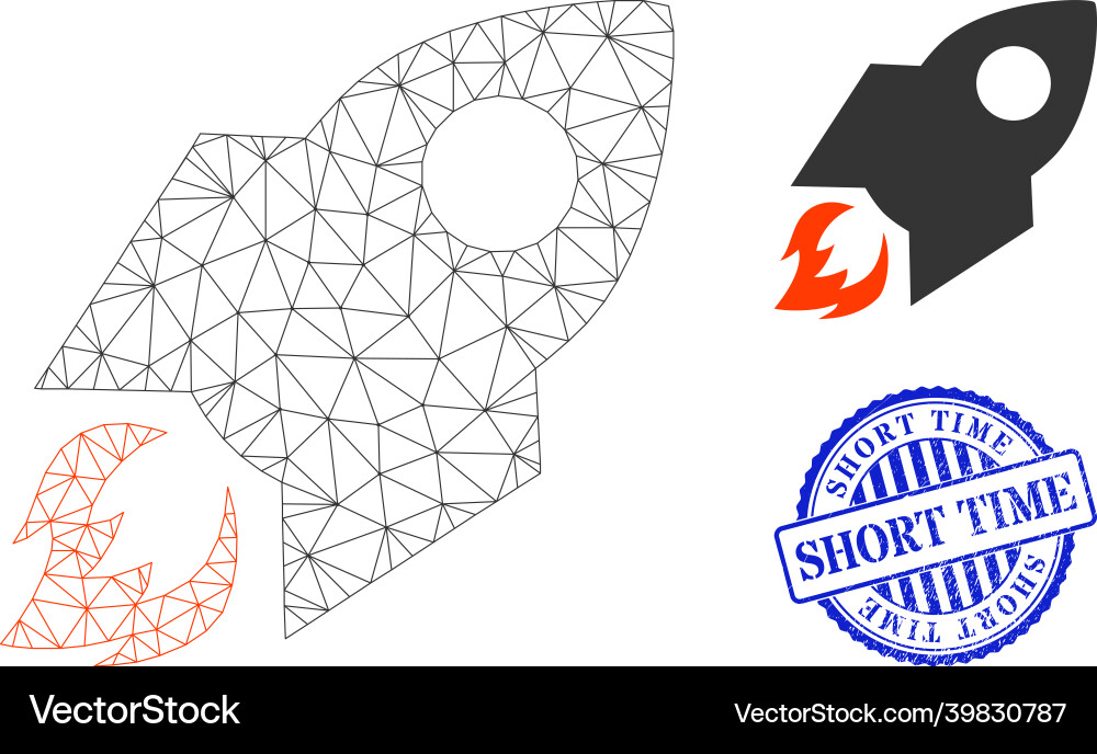 Short time textured rubber imprint and web net Short time textured rubber imprint and web net vector image