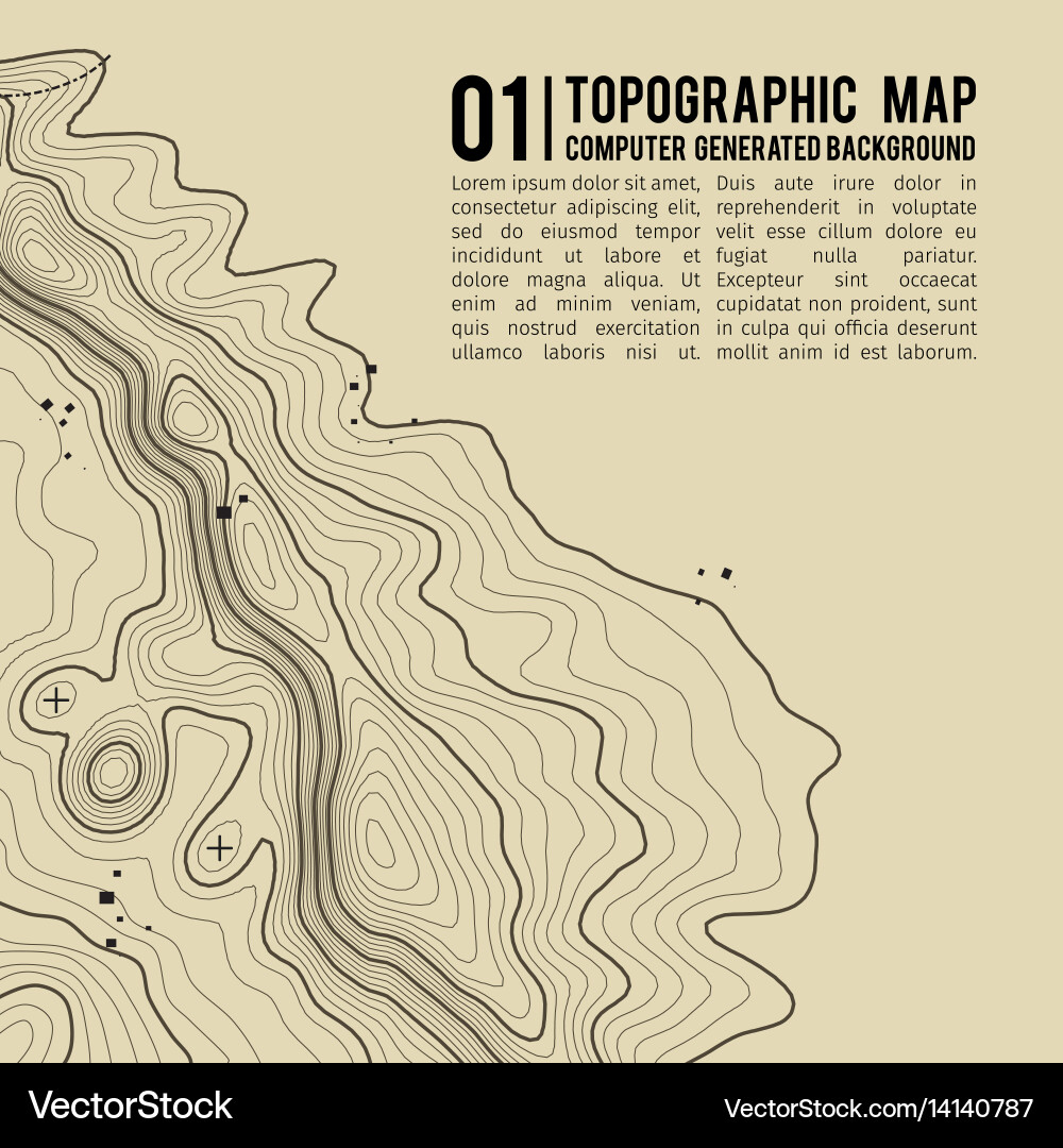 Topographic map background with space for copy vector image