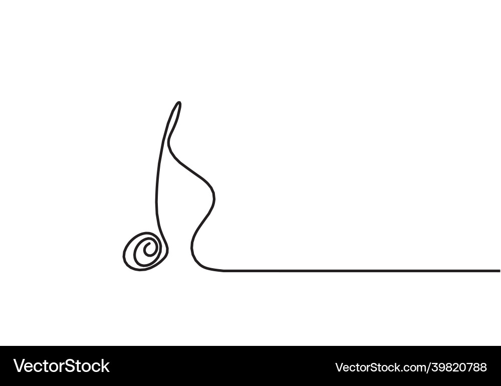 Abstract whole note as continuous lines drawing Abstract whole note as continuous lines drawing Vector Image