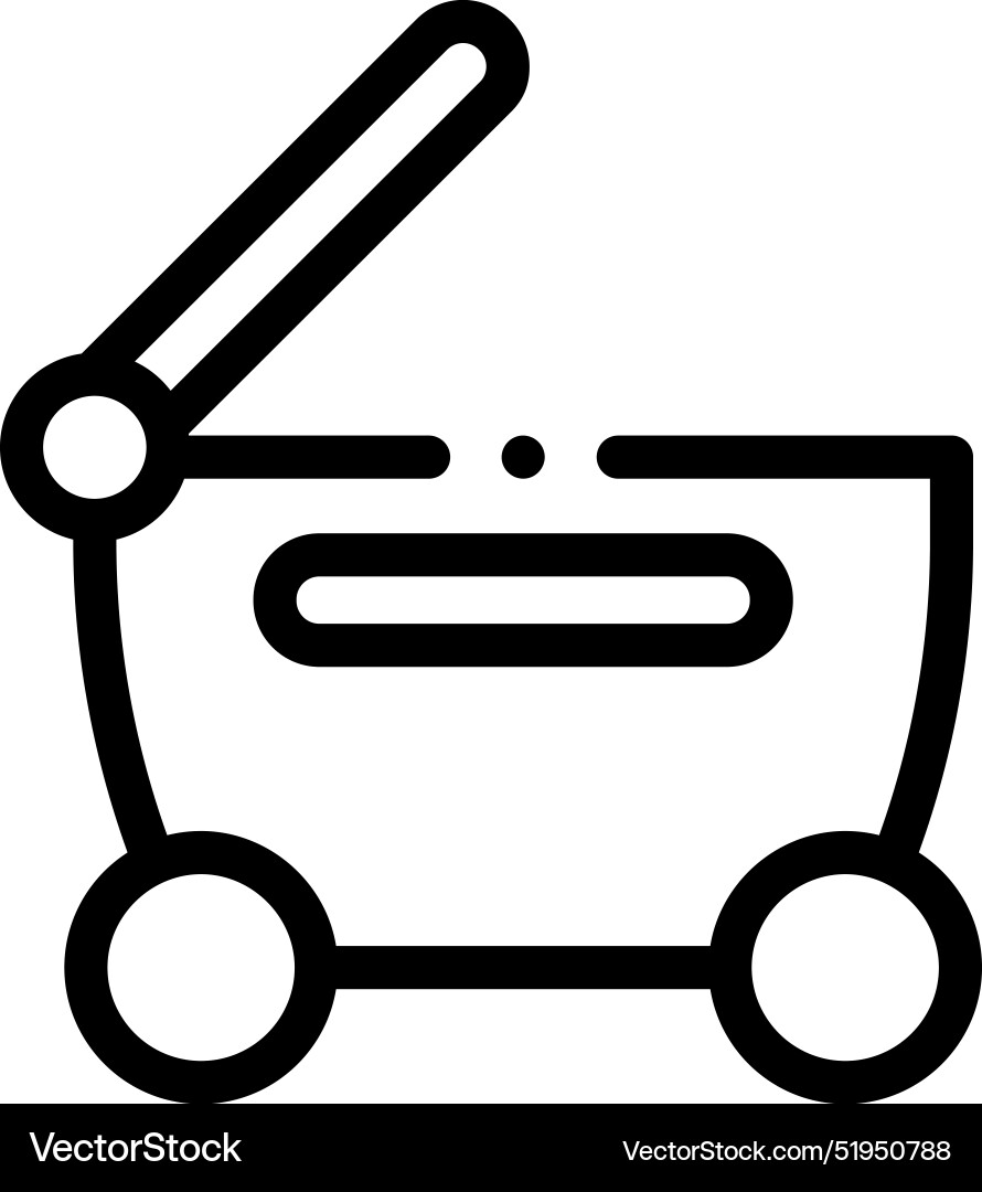 Cart icon thin linear style design isolated Cart icon thin linear style design isolated vector image