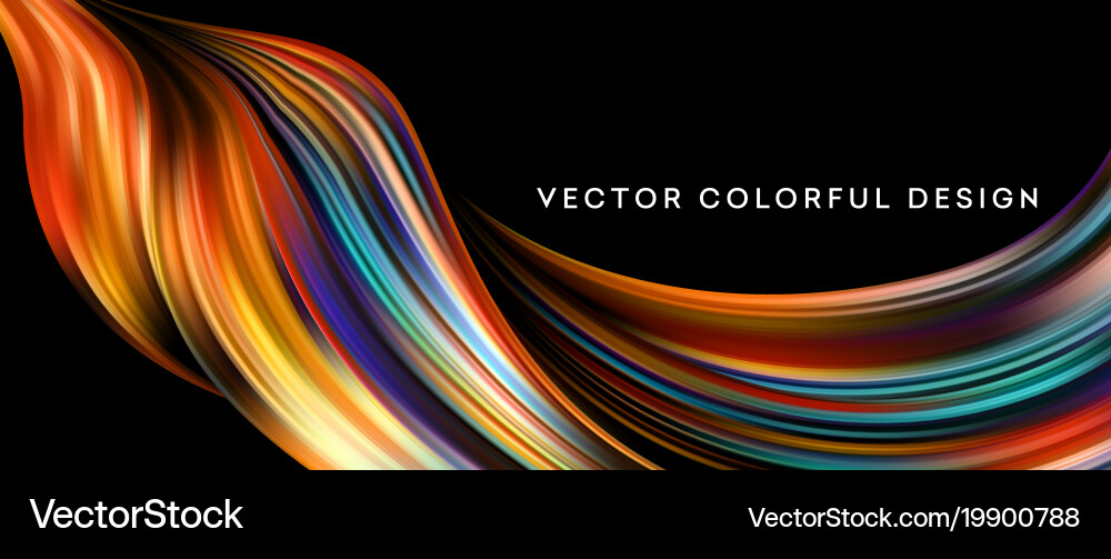 Dynamic Fluid Stream Pattern Vector Image
