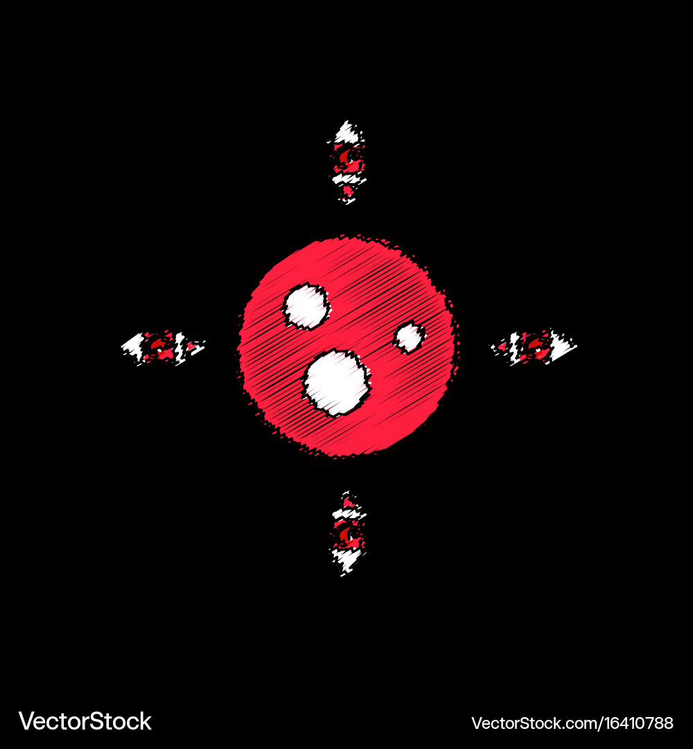 Flat icon design collection planet and rockets Vector Image