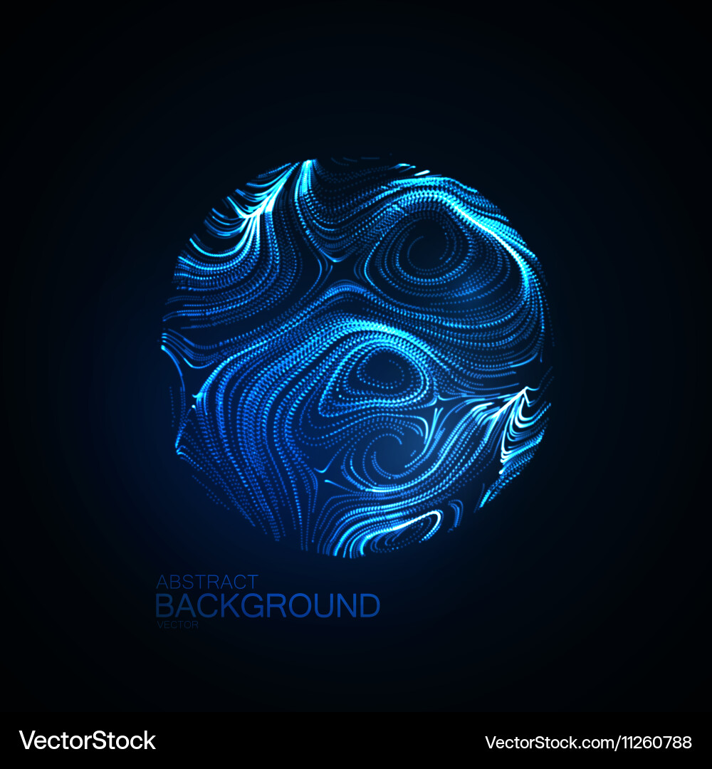 Illuminated distorted sphere Vector Image