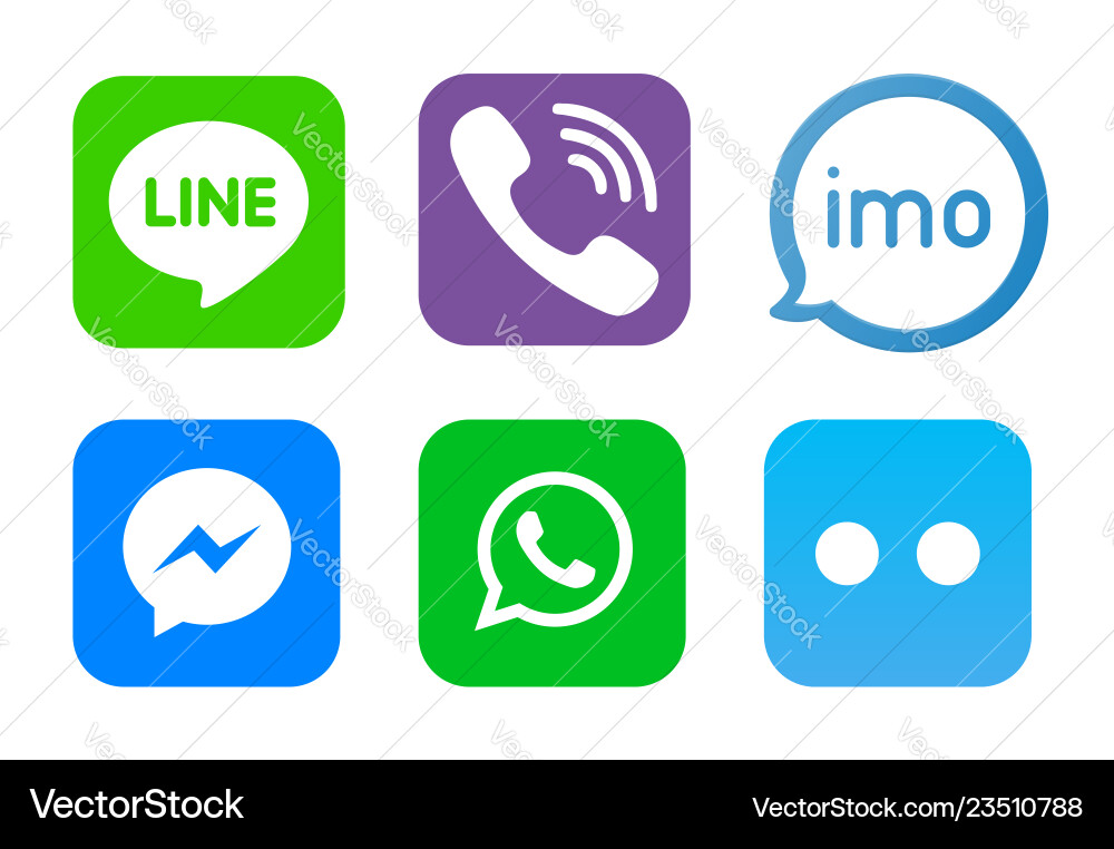 Like and chat speech bubble sign line logo viber Like and chat speech bubble sign line logo viber vector image