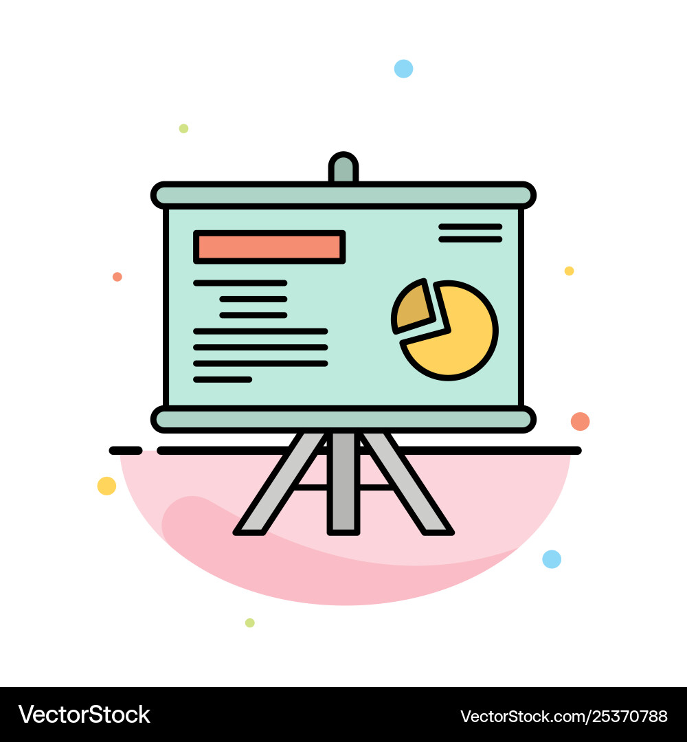 Presentation board projector graph abstract flat Presentation board projector graph abstract flat vector image