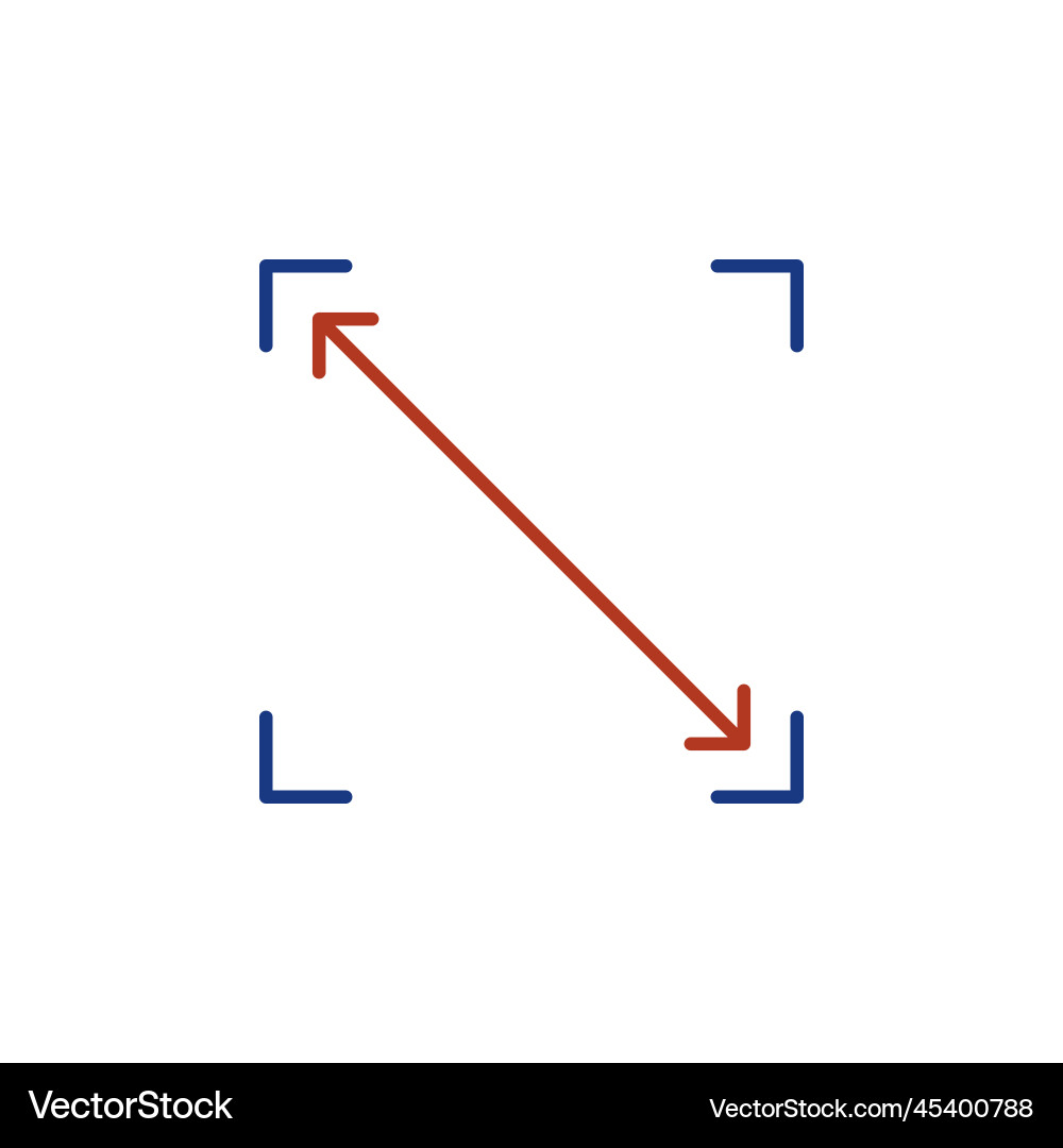 Scaling thin line concept colored simple icon Vector Image