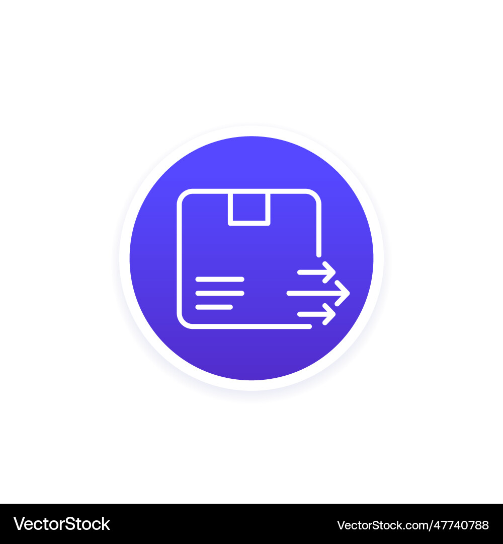 Send parcel line icon for web Vector Image