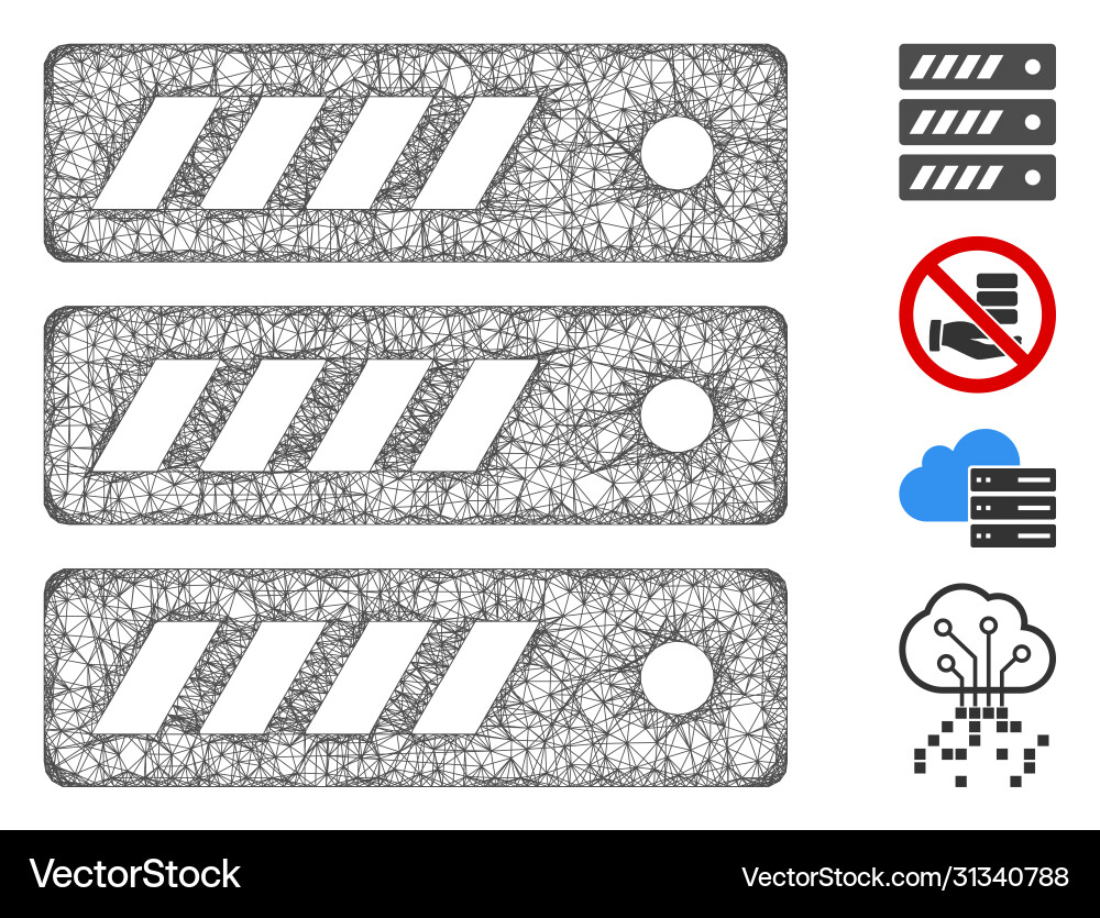 Server web mesh Server web mesh vector image