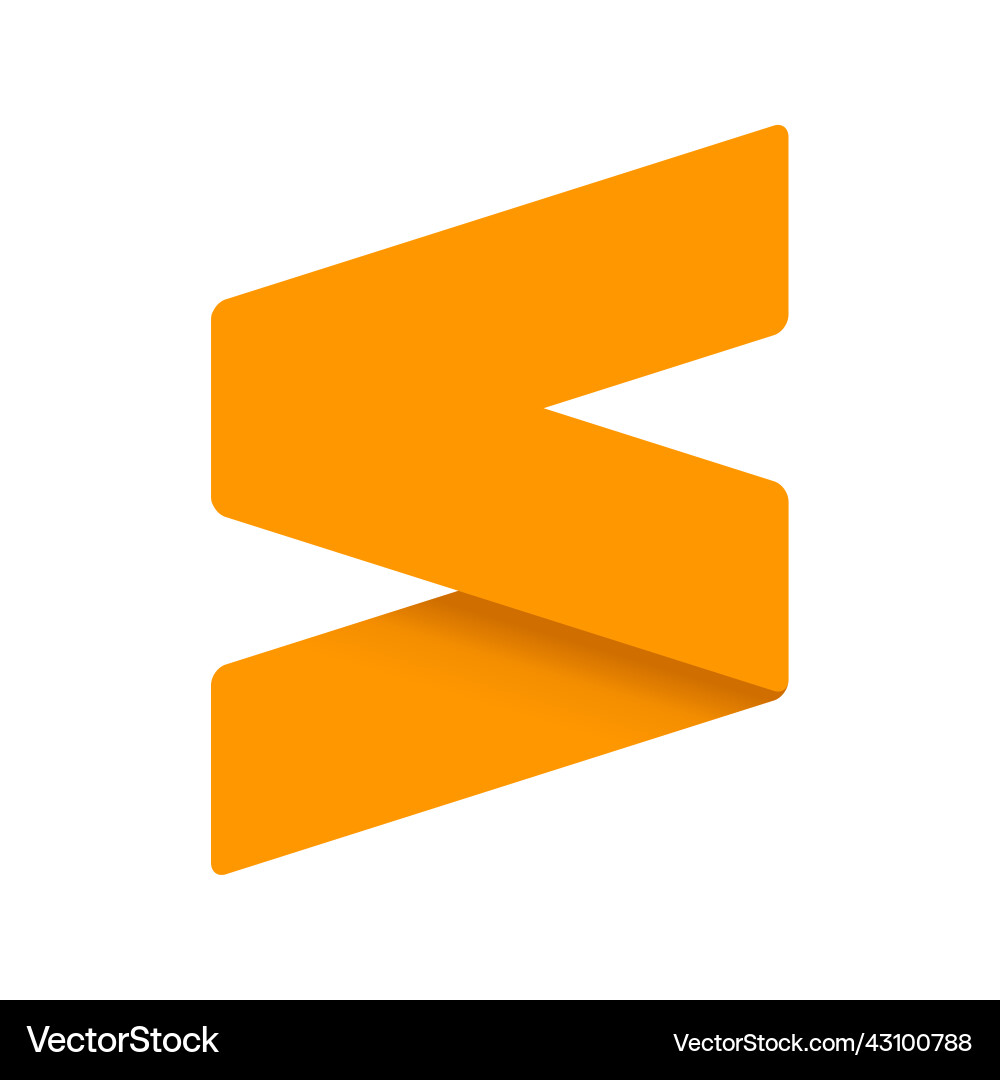 Sublimieren Sie Textcode Editor Emblem Vektorbild