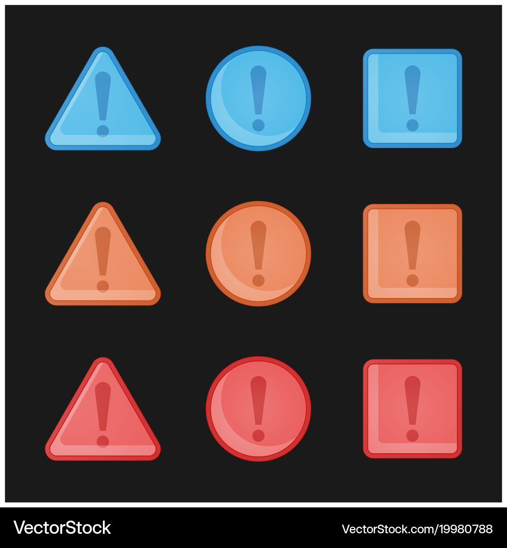 Triangle circle and rectangle icons vector image