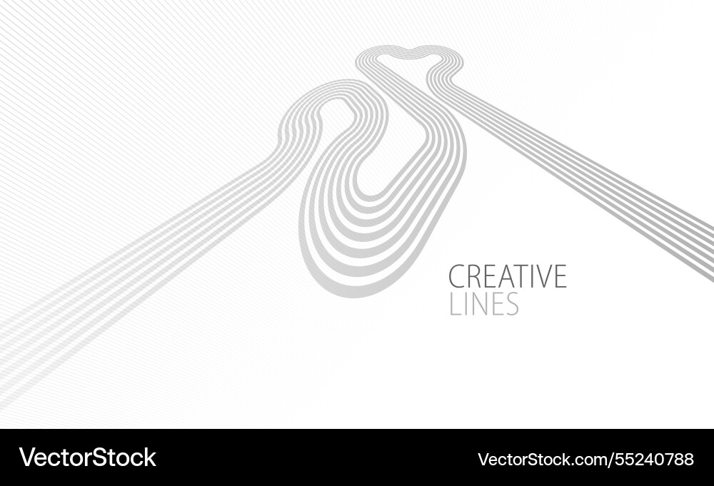 Wave lines in 3d perspective abstract background Wave lines in 3d perspective abstract background vector image