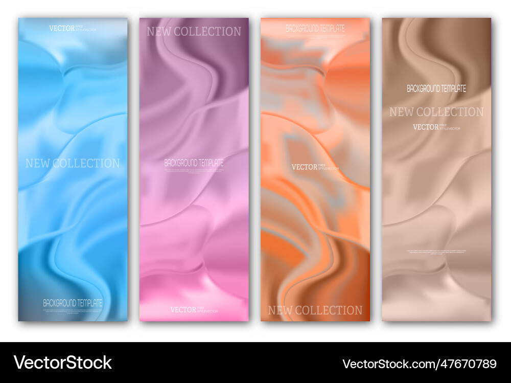 A set of colorful gradient backgrounds template A set of colorful gradient backgrounds template vector image