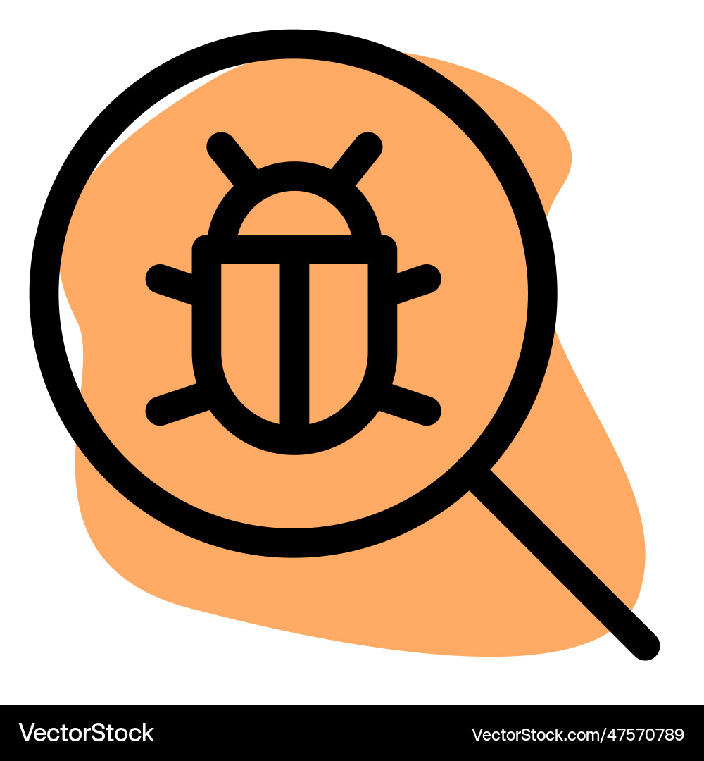 Antivirus tool help in identifying system bugs vector image
