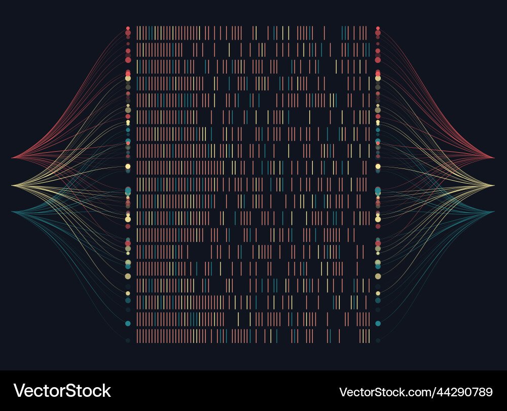 Big genomic data visualization Big genomic data visualization vector image