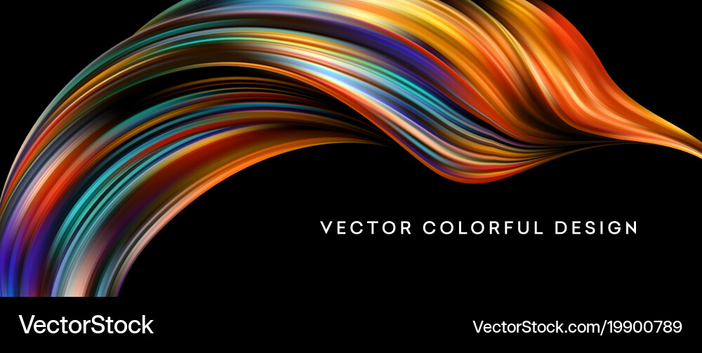 Dynamic Fluid Art - Abstract Color Splash vector image