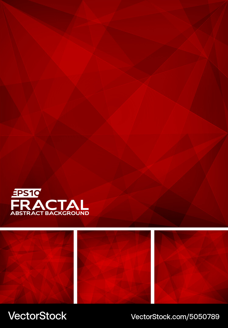 Dynamic Fractal Red Background vector image