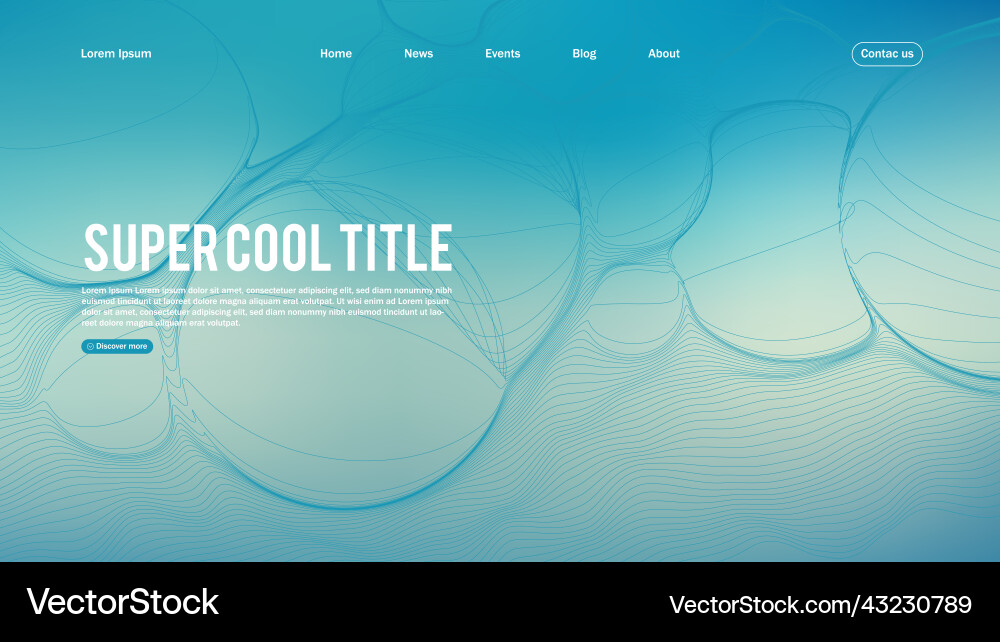 Dynamische Linie Abstrakte Landing Page Vektorbild