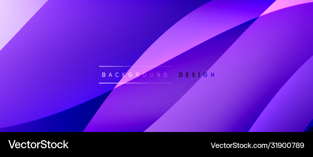 Fluid gradient waves with shadow lines and glowing Vector Image