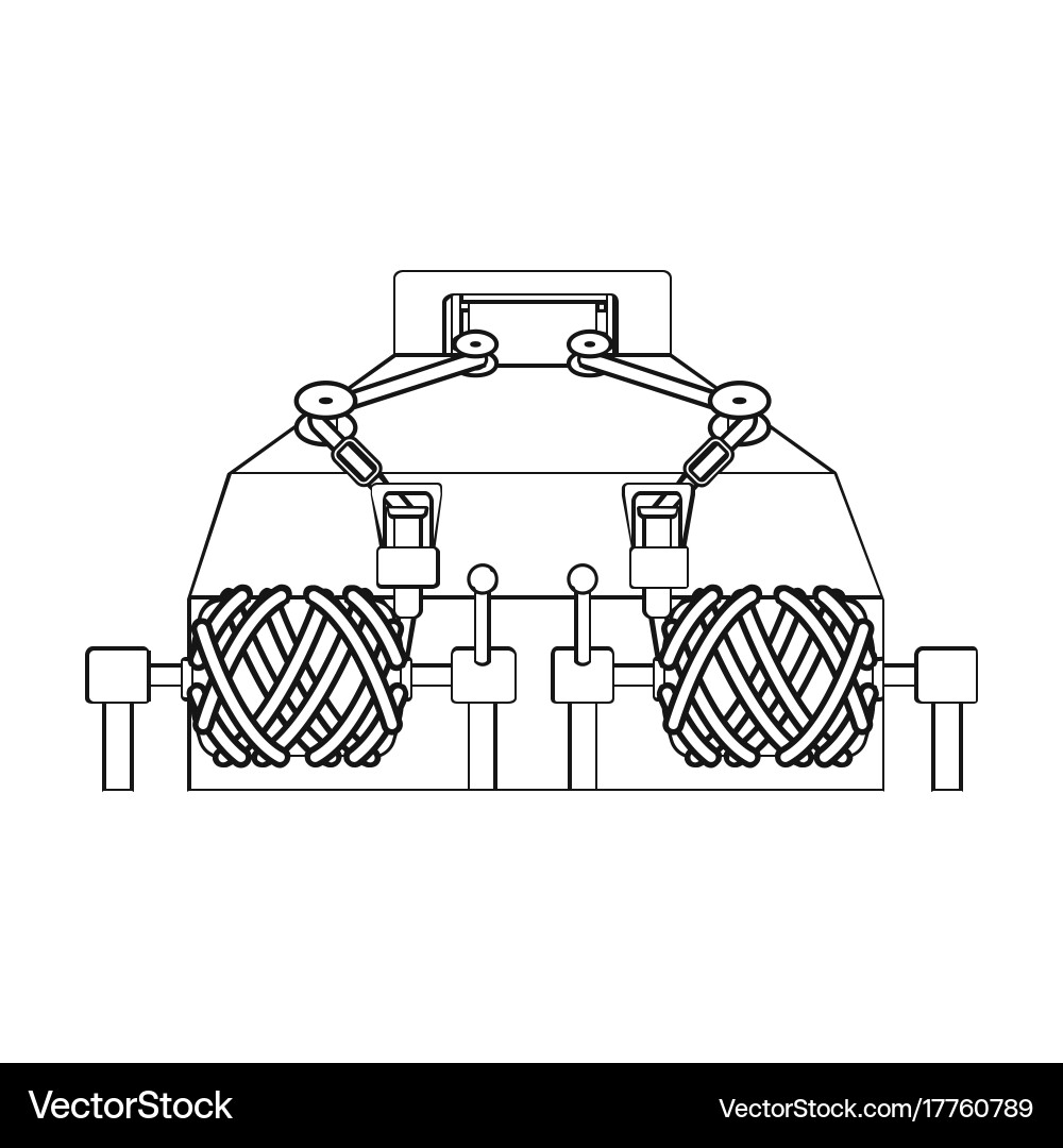 Machine single icon in outline stylemachine Vector Image