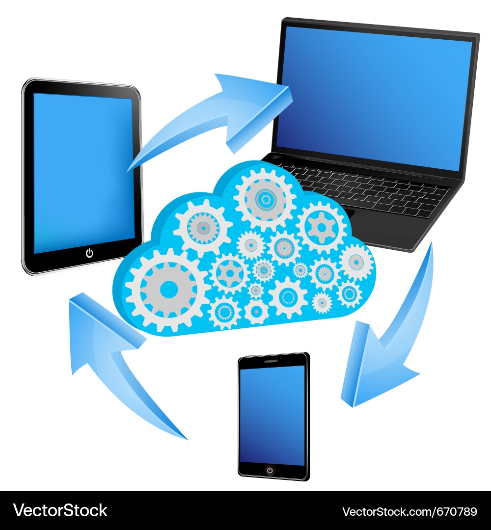 Network Synchronization Devices vector image