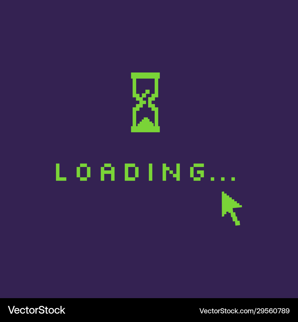 Pixel loading Royalty Free Vector Image - VectorStock