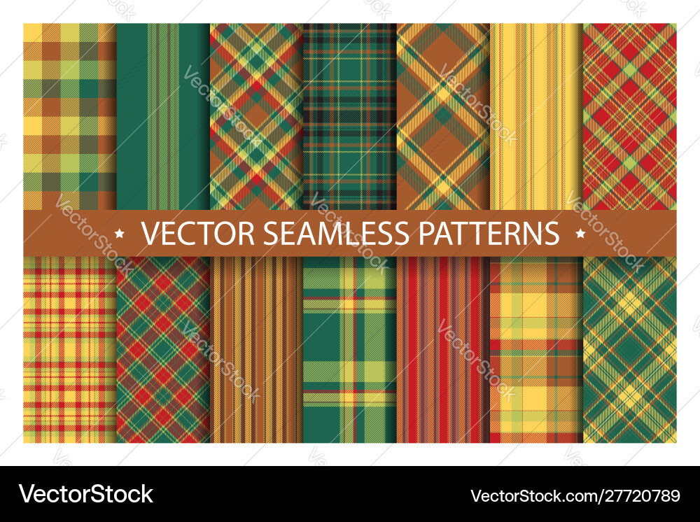 Plaid Tartan Fabric Pattern vector image