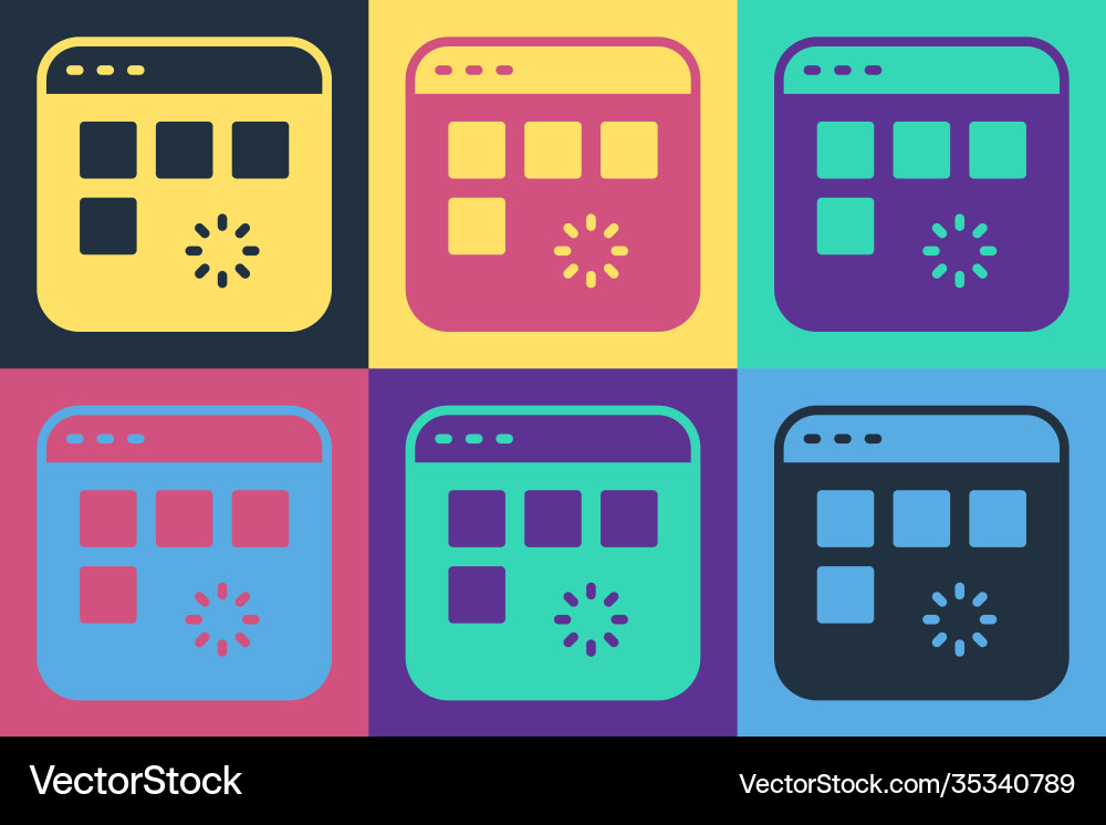 Pop art loading a data window with progress bar Pop art loading a data window with progress bar vector image