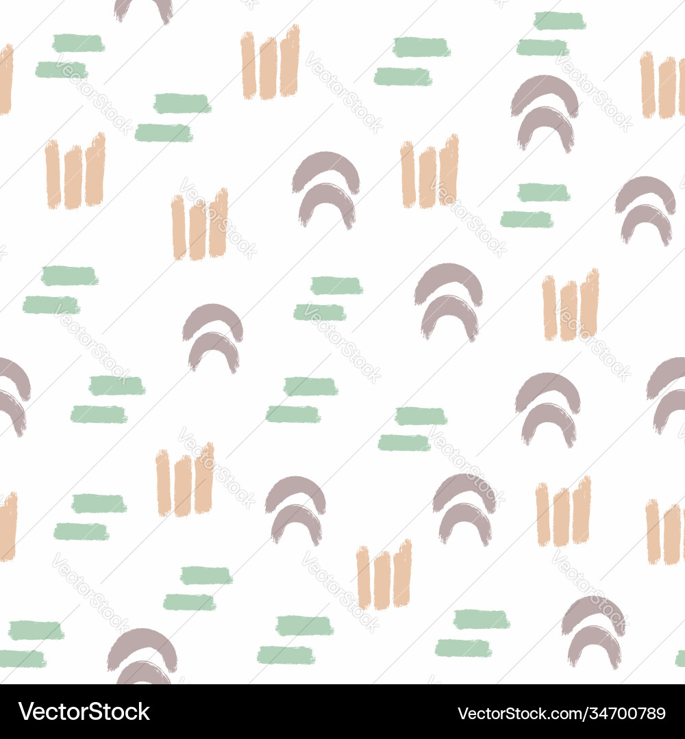 Repeated short lines and arcs drawn with rough Repeated short lines and arcs drawn with rough vector image