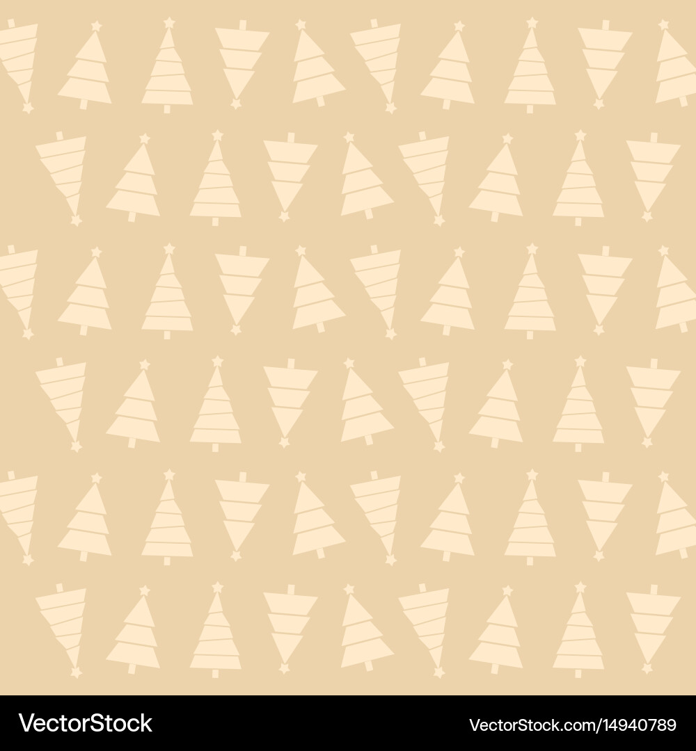 Seamless pattern with christmas trees and snows vector image