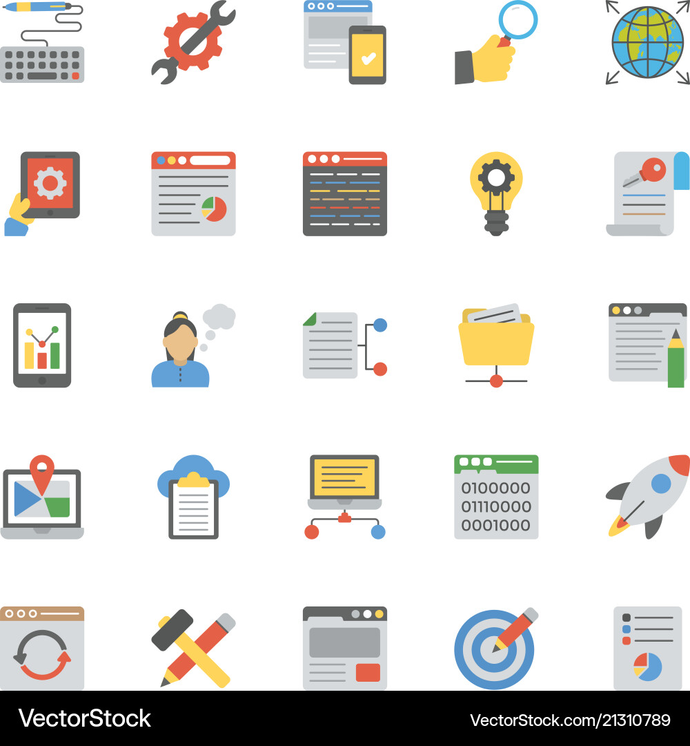 Seo and web optimization icons set Seo and web optimization icons set vector image