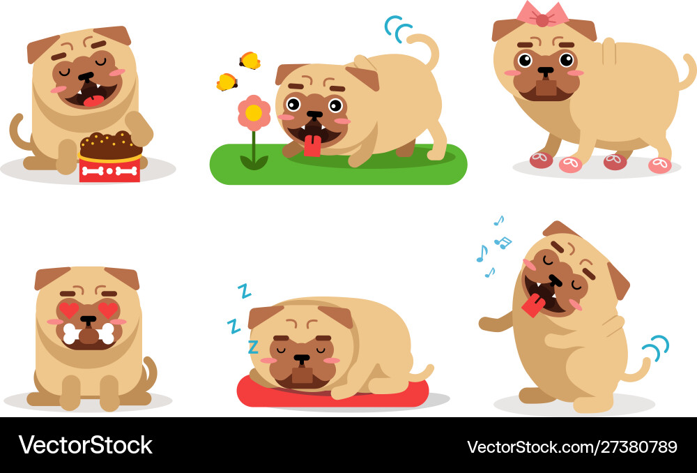 Set of different actions Set of different actions Vector Image