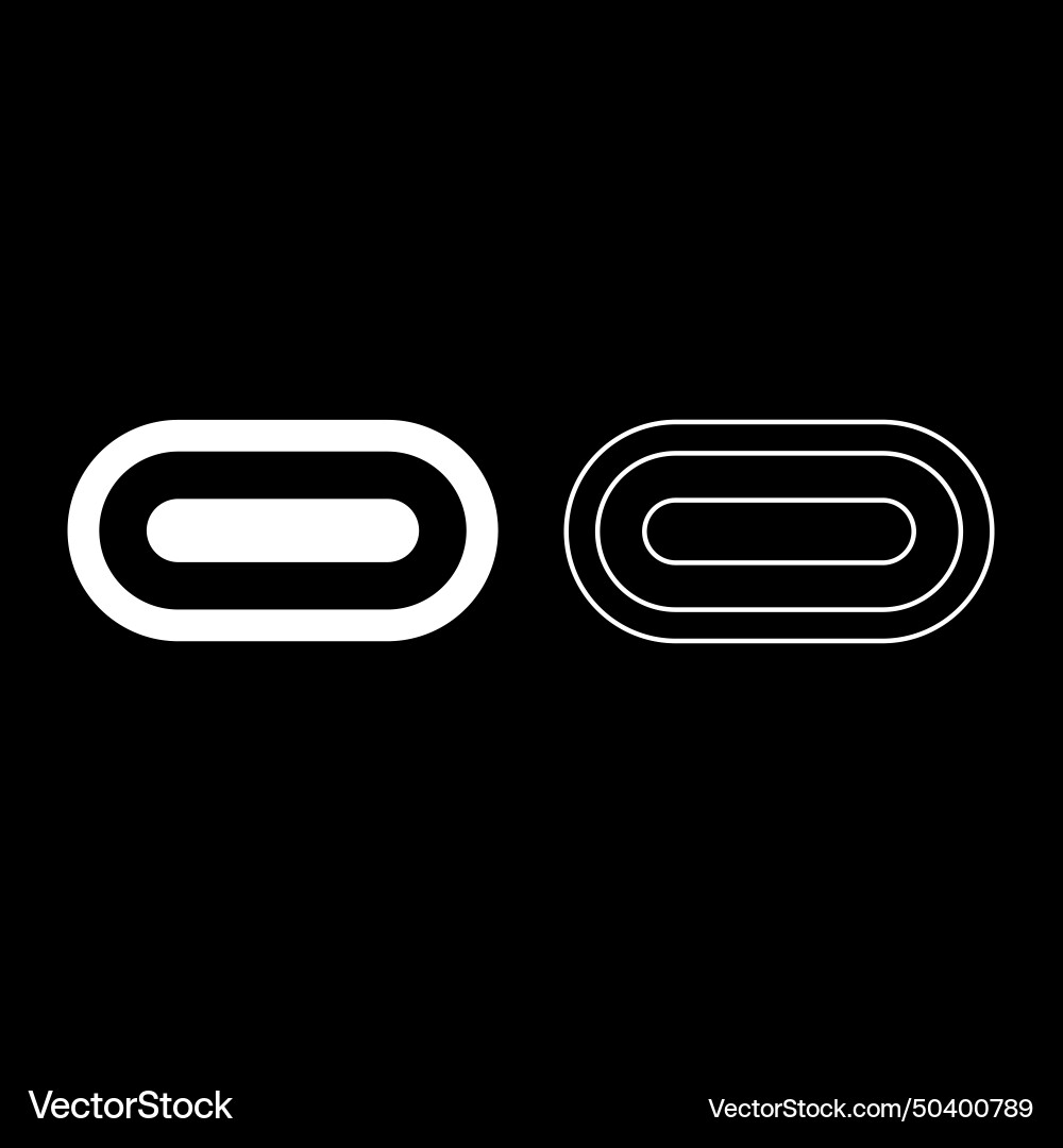 Usb type c thunderbolt interface lightning port Usb type c thunderbolt interface lightning port vector image