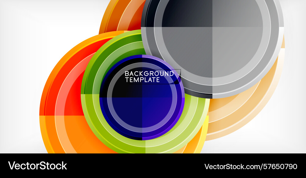Abstract colorful circles overlap creating Abstract colorful circles overlap creating Vector Image