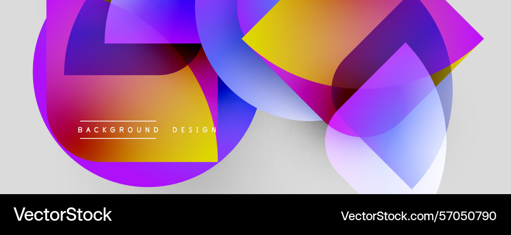 Abstract colorful shapes overlap creating dynamic Abstract colorful shapes overlap creating dynamic Vector Image
