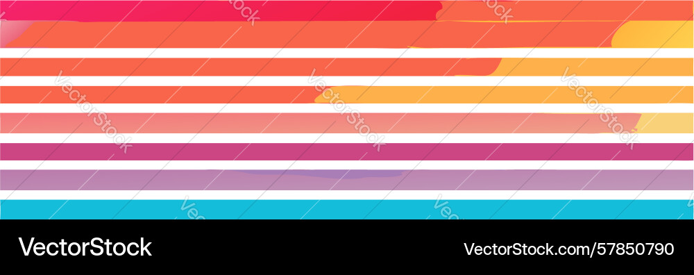 Abstract horizontal stripes multi-color design Vector Image