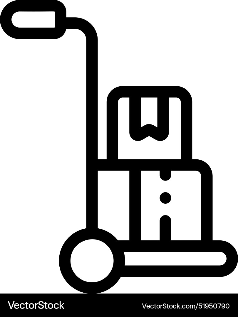 Cart icon thin linear style design isolated Cart icon thin linear style design isolated vector image