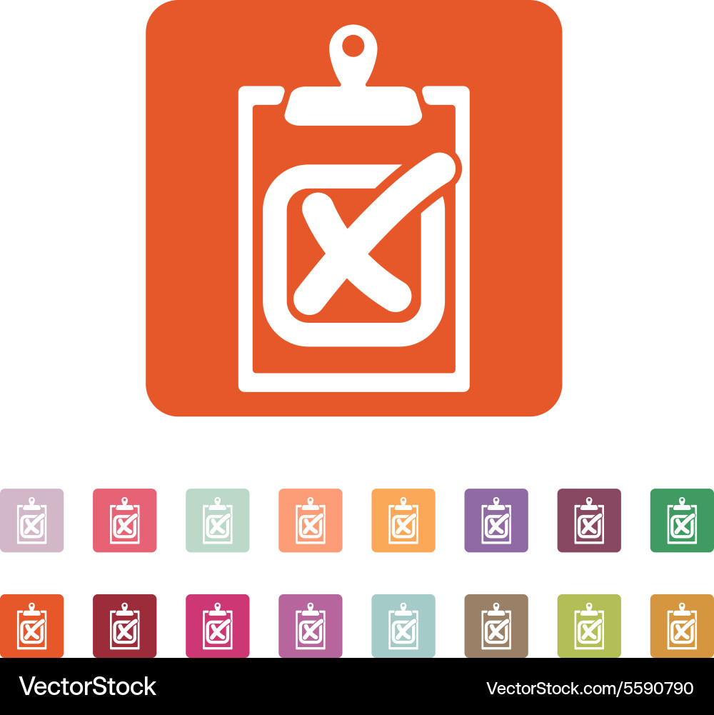 Checklist icon clipboard and failed task Vector Image