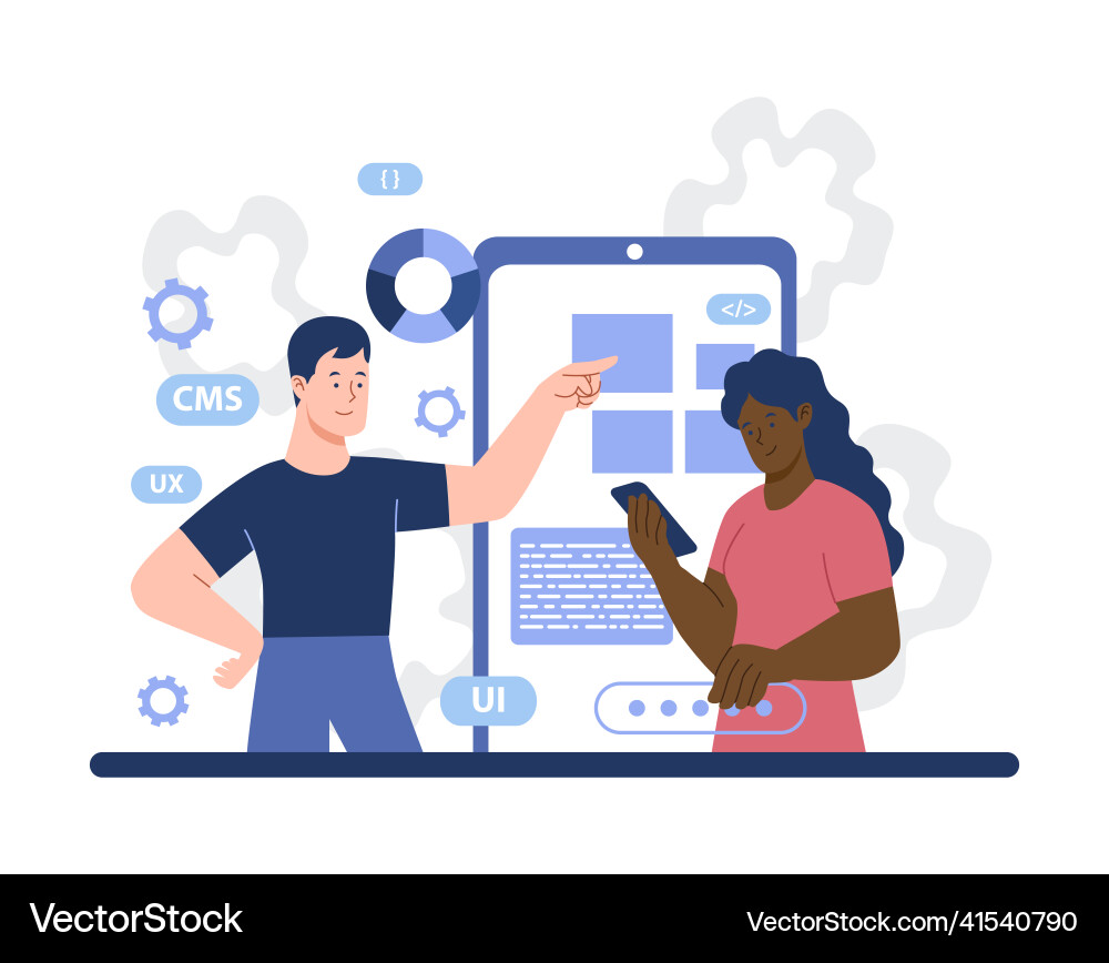 Design programming concept Design programming concept vector image
