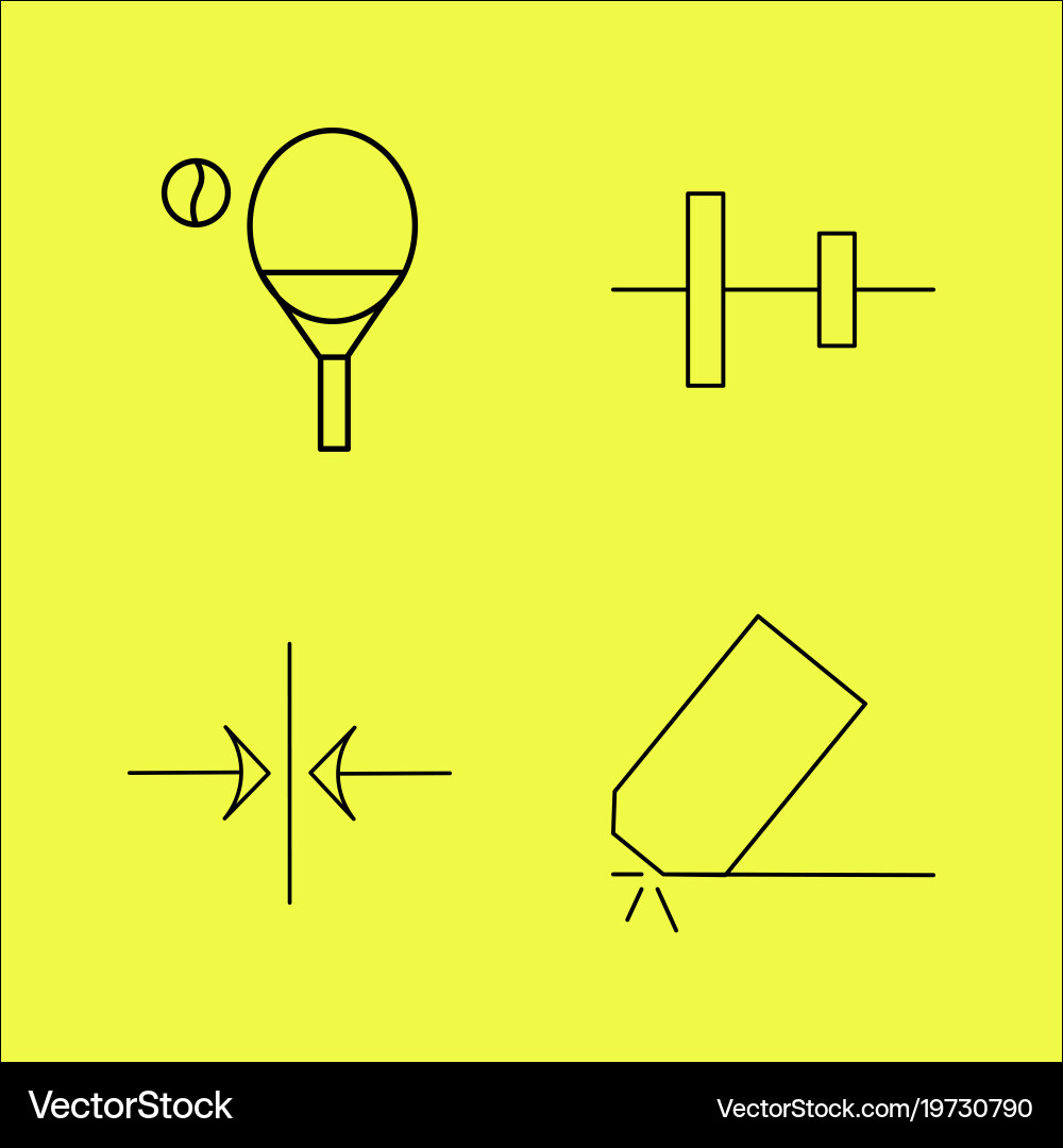 Essential linear icon set vector image