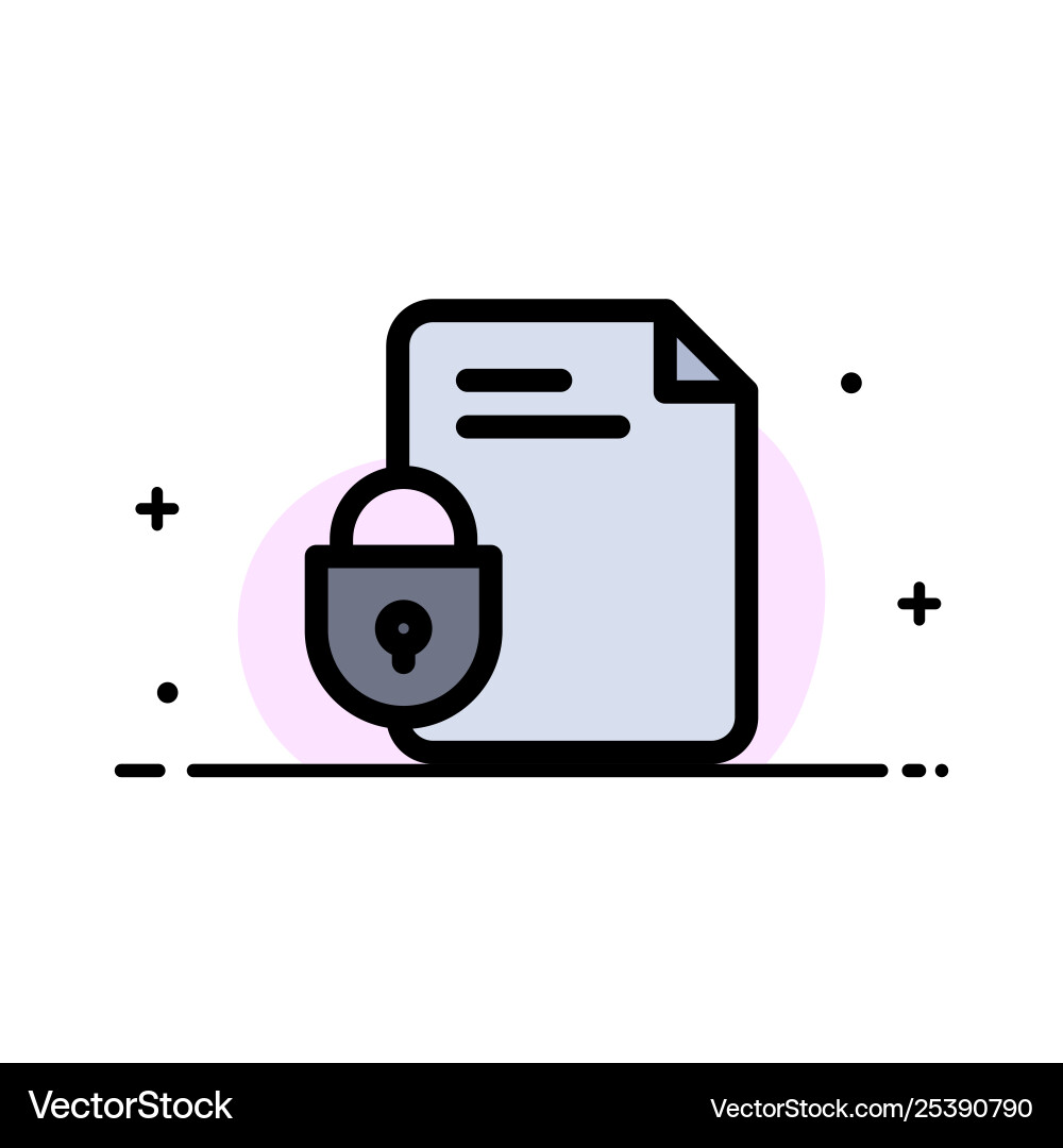 File document lock security internet business Vector Image