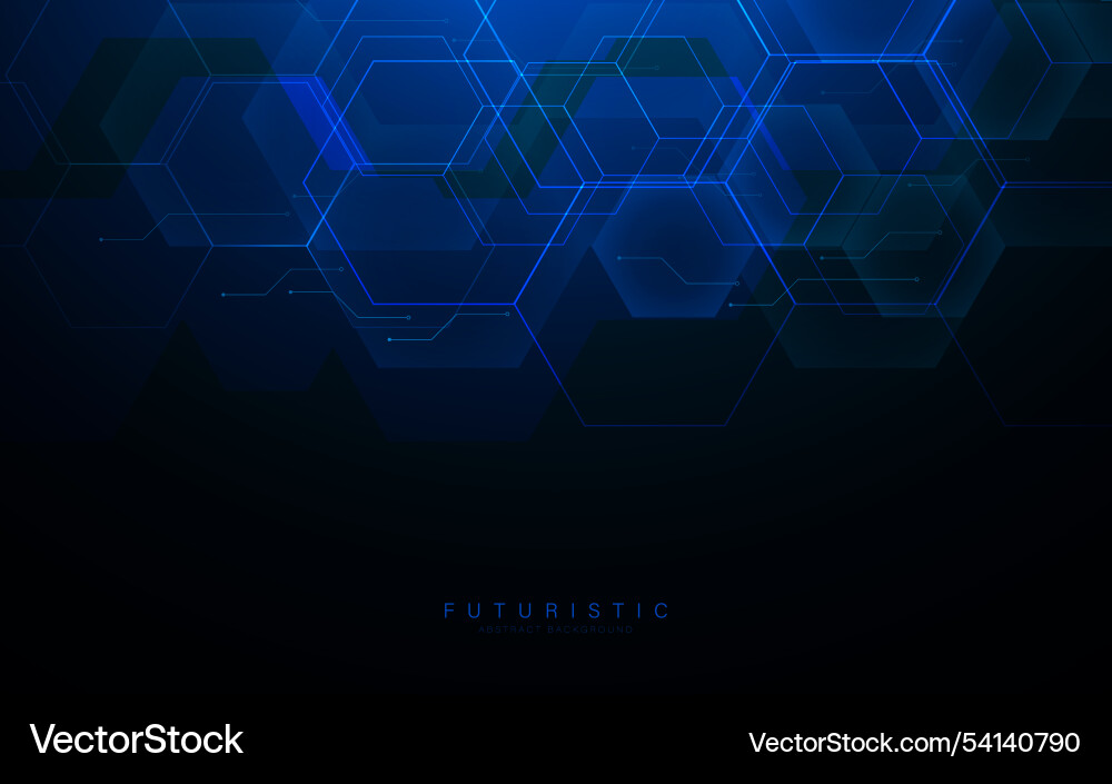 Hexagonal Circuit Abstract Background vector image
