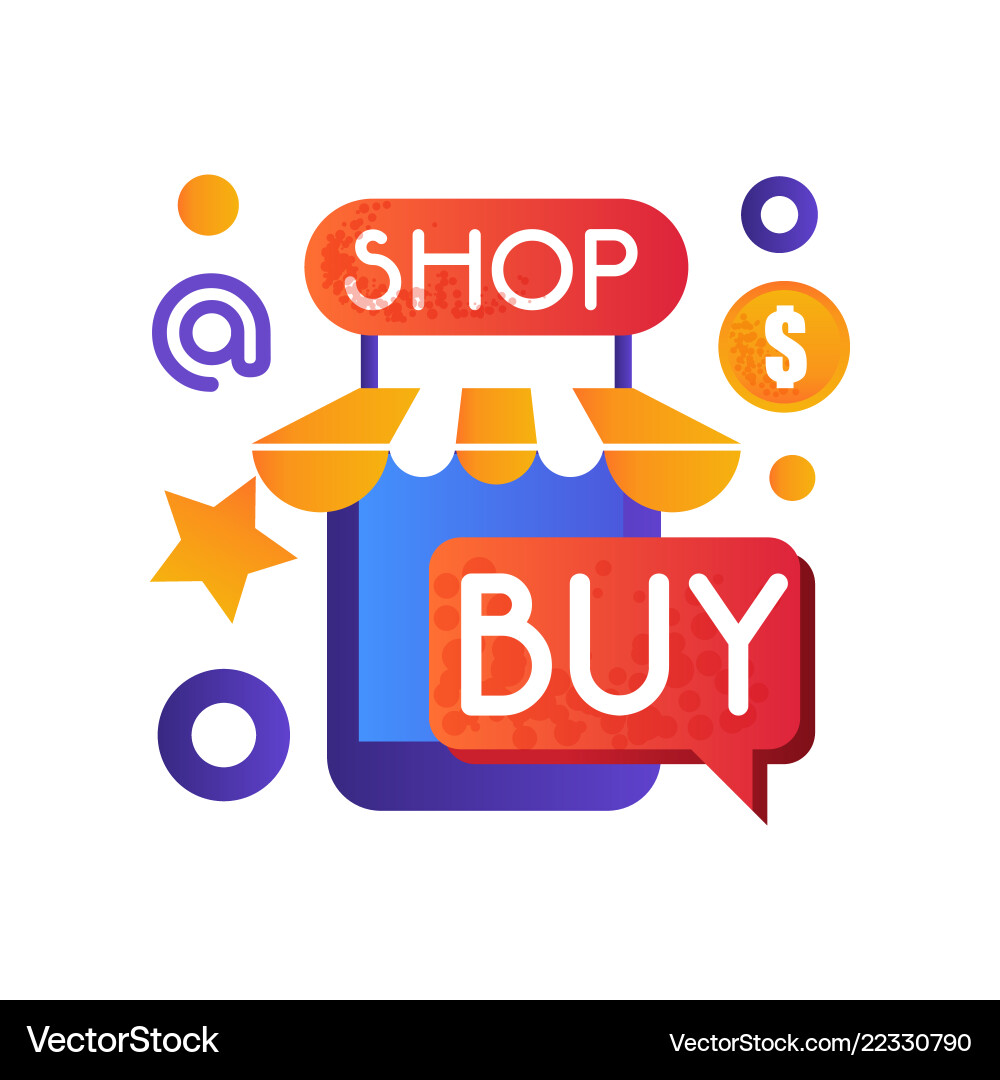 Online shop internet shopping e-commerce concept vector image