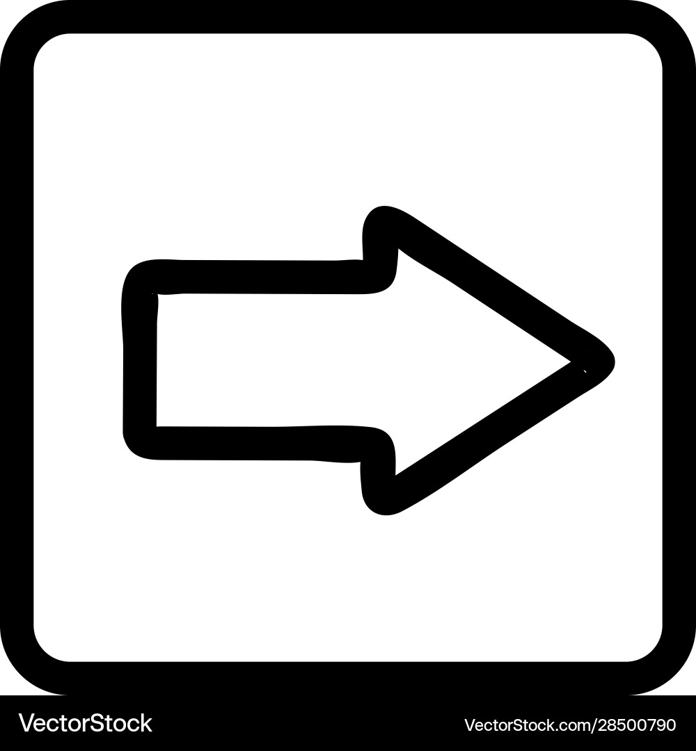 Release pointer isolated contour Release pointer isolated contour vector image
