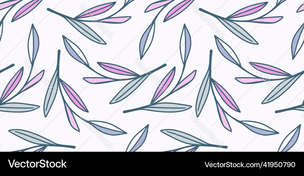 Simple twigs and branches seamless pattern Vector Image