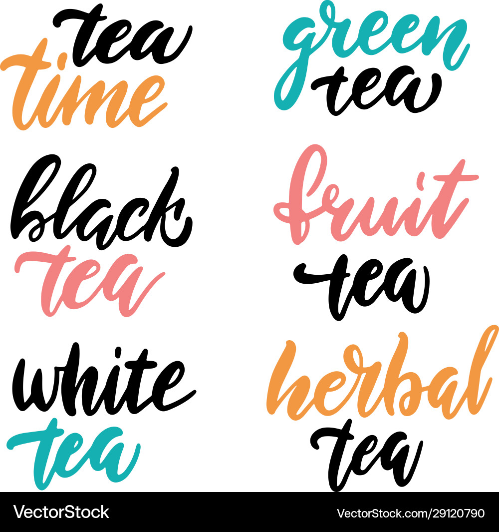 Tea time set for prints and posters menu design Tea time set for prints and posters menu design vector image